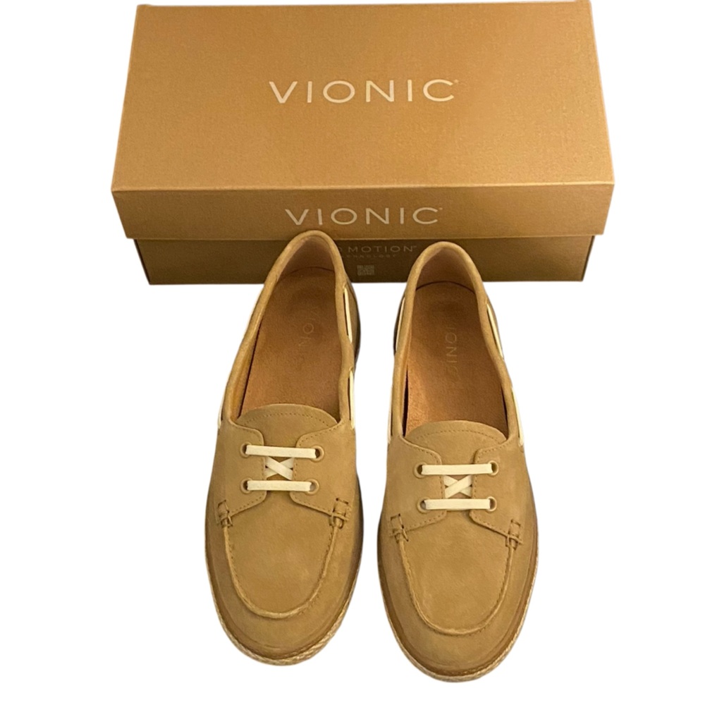 VIONIC Bay Loafer Preppy Tan Boat Shoes - Women’s Size 8 NEW NIB - Picture 3 of 15